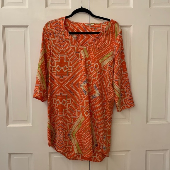 Red Aztec tunic - Picture 1 of 3